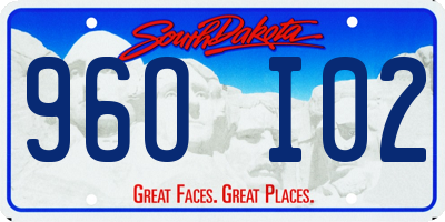 SD license plate 96OI02