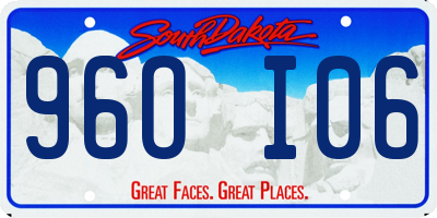 SD license plate 96OI06