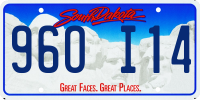 SD license plate 96OI14