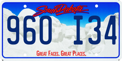 SD license plate 96OI34