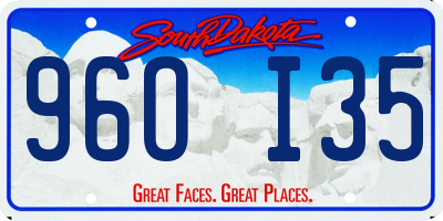 SD license plate 96OI35
