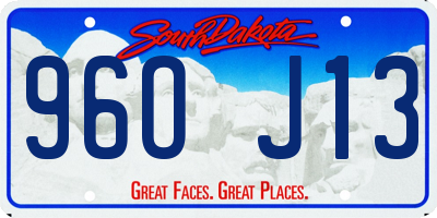 SD license plate 96OJ13