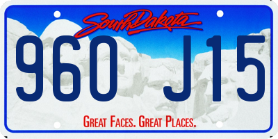 SD license plate 96OJ15