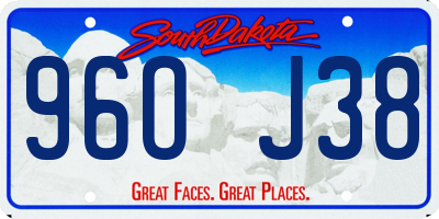 SD license plate 96OJ38