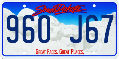 SD license plate 96OJ67