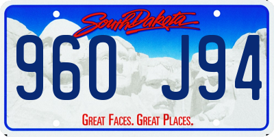 SD license plate 96OJ94