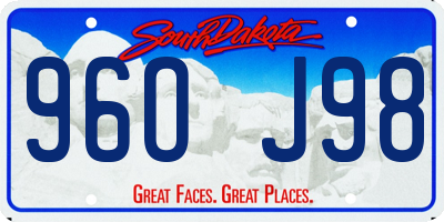 SD license plate 96OJ98