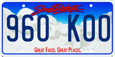 SD license plate 96OK00