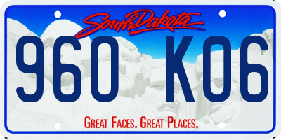 SD license plate 96OK06