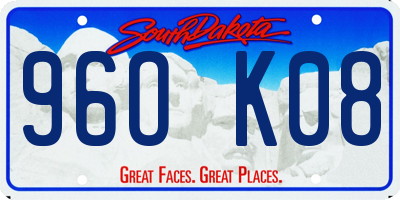 SD license plate 96OK08