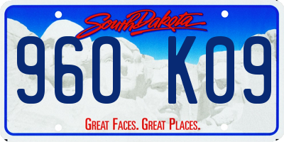 SD license plate 96OK09