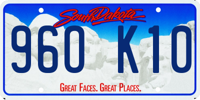 SD license plate 96OK10
