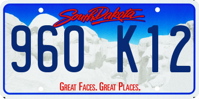 SD license plate 96OK12