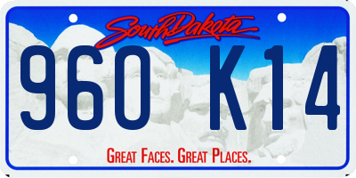 SD license plate 96OK14