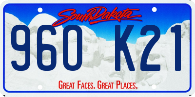 SD license plate 96OK21