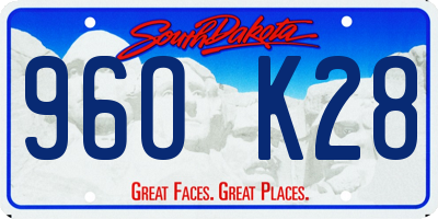SD license plate 96OK28