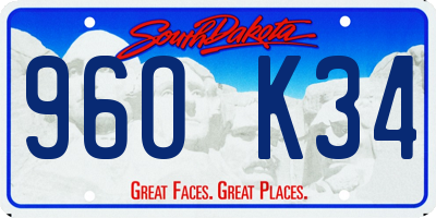 SD license plate 96OK34