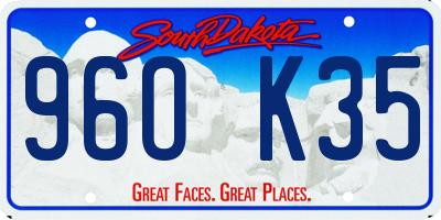 SD license plate 96OK35