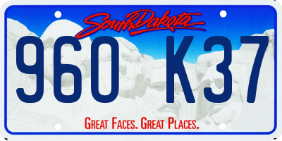 SD license plate 96OK37