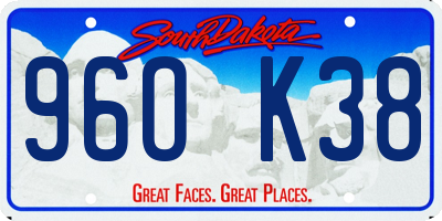 SD license plate 96OK38