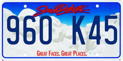SD license plate 96OK45