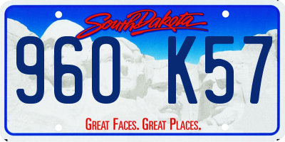 SD license plate 96OK57