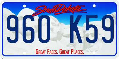 SD license plate 96OK59