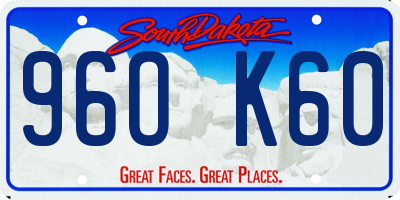 SD license plate 96OK60