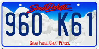 SD license plate 96OK61