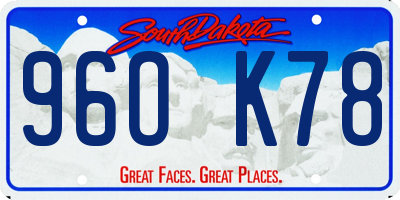 SD license plate 96OK78