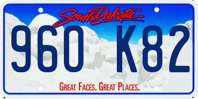 SD license plate 96OK82