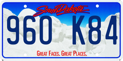 SD license plate 96OK84