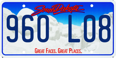 SD license plate 96OL08