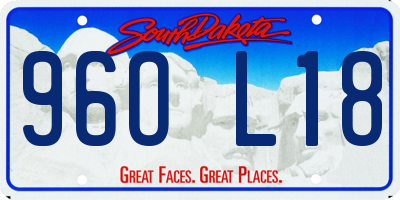 SD license plate 96OL18