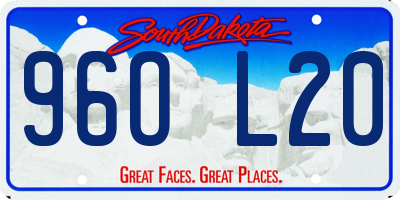 SD license plate 96OL20