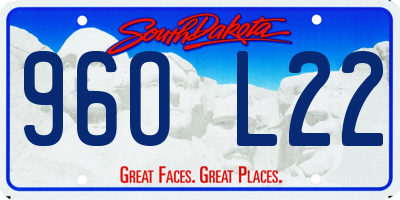 SD license plate 96OL22