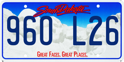 SD license plate 96OL26