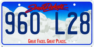 SD license plate 96OL28