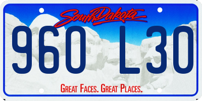 SD license plate 96OL30