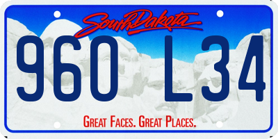 SD license plate 96OL34