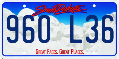 SD license plate 96OL36