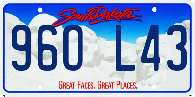 SD license plate 96OL43