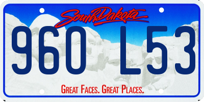 SD license plate 96OL53