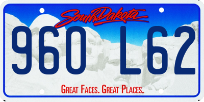 SD license plate 96OL62