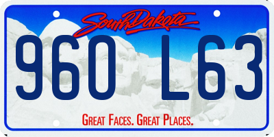 SD license plate 96OL63
