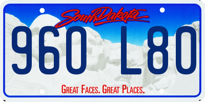 SD license plate 96OL80