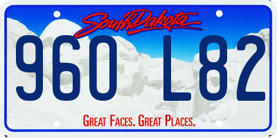 SD license plate 96OL82