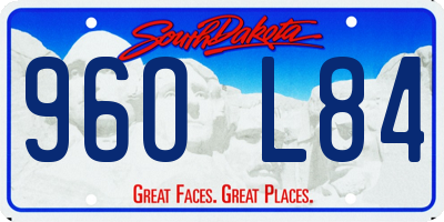 SD license plate 96OL84