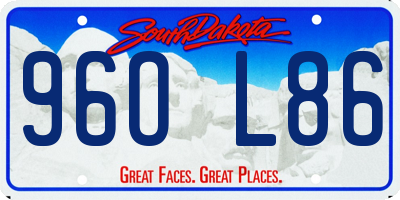 SD license plate 96OL86