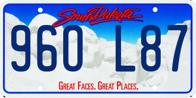 SD license plate 96OL87